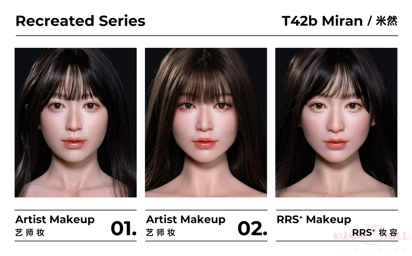 TopSino T45ヘッドの顔メイクの比較
