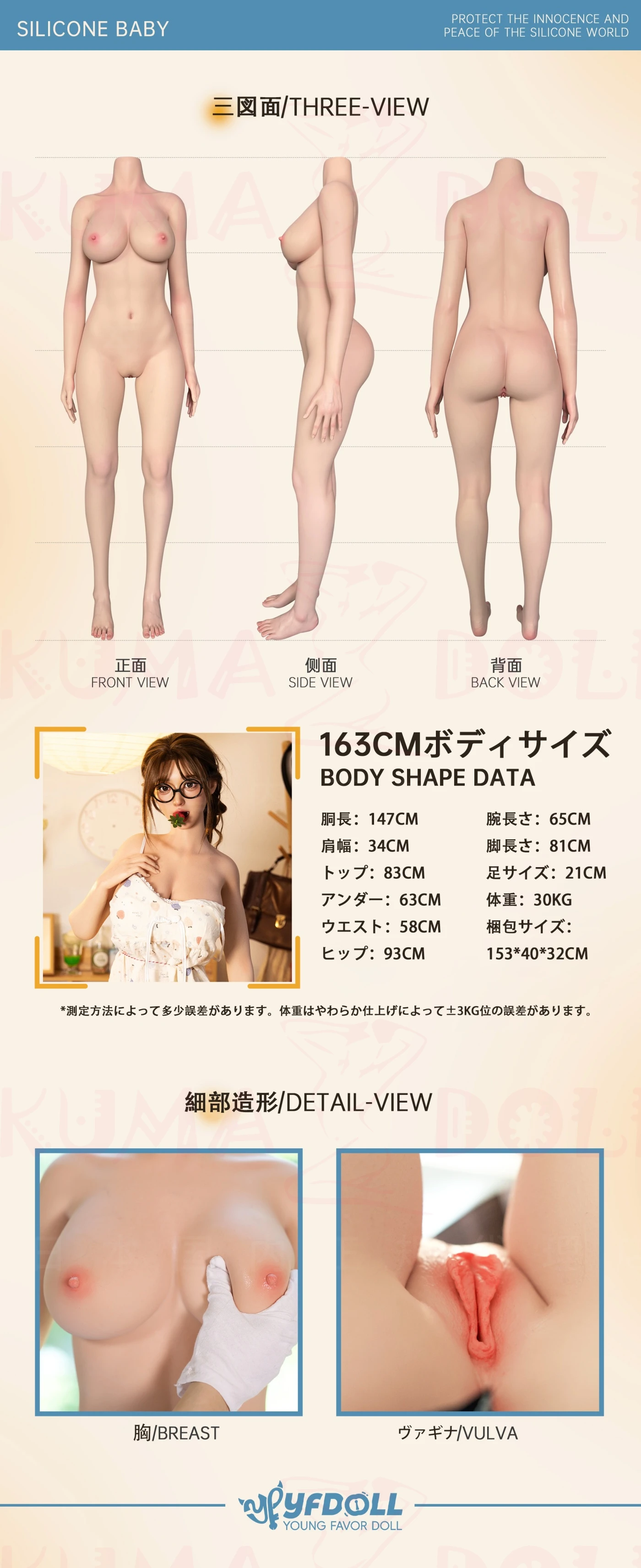 YFDOLL 163cm ボディ