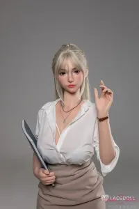 書類を手にした知的なセクシーラブドール 冬语