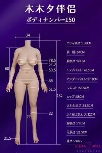 150cm Eカップセックスドールボディ