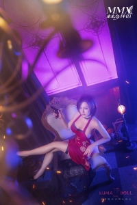 黒髪美女 梦琪 赤ドレス魅力 アダルトドール