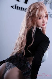 リアルドール 165cm #3-Anna 神秘的な紅い瞳 ピンクベージュの髪 梦幻