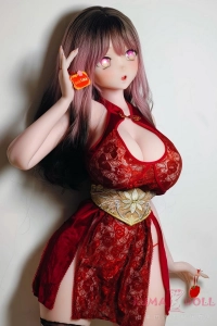 情熱的な赤のドレス エッチ 人形 最上真礼 Lカップ 