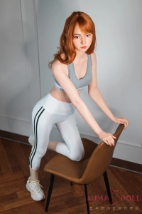ZELEX 鮮やかなオレンジカラーヘア リアル セックス ドール  SUYEON