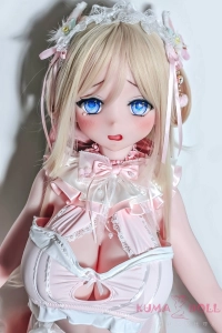 金髪ロング 桃色素肌の可愛いメイド リアル ドール 清水薄荷