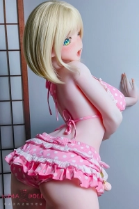フリル付きのピンク水玉ビキニ 巨乳 リアル ドール Fカップ 莓谷恋