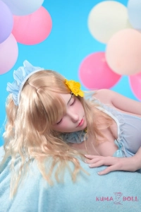 幸せな美夢を見ている可愛い寝顔美少女 リアルドール 知夏 