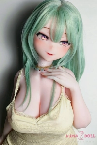 緑髪アニメ ほんのり微笑む 等身 大 ダッチワイフ 151cm RAD009ヘッド