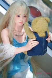  フルシリコン製 金髪 かわいい顔 ラブドール Rina