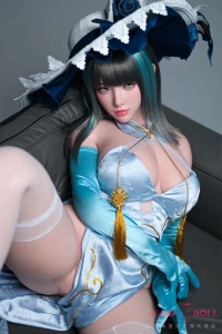 エレガントな衣装 青髪美少女 セックス ラブドール 小北