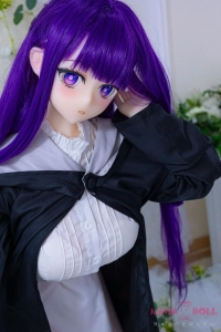 神秘的な紫色のロングヘア lovedoll 菲伦
