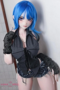 二次元リアル ドール お姉さん 神崎夕奈 青髪 